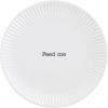 Mud Pie Circa Melamine Salad Plate, White, Feed Me, 7.5″ dia