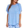 Mud Pie Claremont Women’s Knit Short Sleeve T-Shirt(Blue)