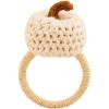 Mud Pie Crochet Napkin Ring, Cream, 3 1/2″ x 2″