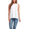 Mud Pie Dempsey Women’s Sleeveless Swing Tank Top(White)