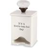 Mud Pie FBA_ Ceramic Tea Bag Caddy, White