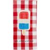 Mud Pie Flag Patch Americana Towel; 26″ x 12″(Popsicle)