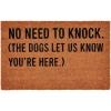 Mud Pie Funny Dog Coir Door Mat, Knock…