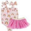 Mud Pie Girls Baby Swimsuit & Tutu Set(Rainbow)