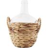 Mud Pie Glass Hyacinth Vase, Natural, 11.81″ x 8.66″(Natural)