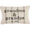 Mud Pie Grandma Grandpa 2025 Pillow; 9″ X 15″