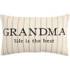 Mud Pie Grandma Striped Pillow