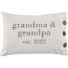 Mud Pie, Grandparents, Est. 2022 Pillow, 12″ x 8″, 1 Count (Pack of 1)
