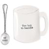 Mud Pie Home Kitchen Circa Coffee Break Coffee Mug Spoon Rest Sets 42600445 (Too hot to handle) (42600445T)