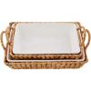 Mud Pie Hyacinth Basket Set, small baker 7″ x 11″ | large baker 13″ x 18 1/2″