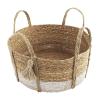 Mud Pie Hyacinth Round Handle Basket, Brown, 10″ x 20″ dia
