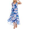Mud Pie Indy Womens Sleeveless Maxi Dress(Abstract Lilac)