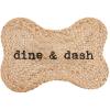 Mud Pie Jute Dog Bowl Mat, Woof(Dine Dash)