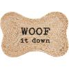 Mud Pie Jute Dog Bowl Mat, Woof(Woof)