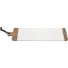 Mud Pie Long Wood & White Marble Board, 6″ x 26″