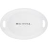 Mud Pie Melamine Serving Platter, White, 12″ x 18″