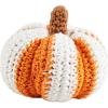 Mud Pie Mini Crochet Cream Stuffed Pumpkins, White