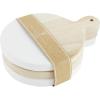 Mud Pie Mini Paulownia Wood Board, Circular, 6.25″ x 8.25″