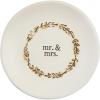 Mud Pie Mr Mrs Wedding Ring Dish; 4″ dia