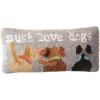 Mud Pie Must Love Dogs Hook Pillow, Gray