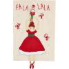 Mud Pie Nutcracker Dangle Towel, FA La, 21″ x 14″