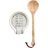 Mud Pie Rest Set of 2 Spoon Set, One Size(Cream Conversion)
