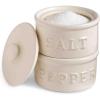 Mud Pie Salt & Pepper Cellar, Off-White, 6″ X 3.5″ dia(Cellar)