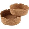 Mud Pie Scalloped Jute Basket Set, Brown