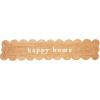Mud Pie Scalloped Jute Table Runner, Brown, 71″ x 17″
