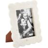 Mud Pie Scalloped Marble Frame, Small, 4×6