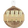 Mud Pie Serving Board and Food Marker Set Board Set, Brown/Gold, board 9.25″ x 7″ | marker 4″
