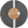 Mud Pie Slate Board Board And Soapstone Set, Black, board 10″ dia | pencil 4.25″