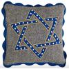 Mud Pie Star Mini Hanukkah Pillow, 8″ x 8″, Grey