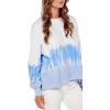 Mud Pie Wheeler Women’s Tie Dye Sweatshirt(Blue)