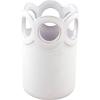 Mud Pie White Scalloped Bud Vase, Small, 4.5″ x 2.75″(Small)