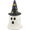 Mud Pie Witch Lantern, Pumpkin, 8.25″ x 3.75″(Black Ghost)