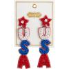 Mud Pie Women’s 4Th Of July Earring-Usa
