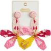 Mud Pie Women’s Beaded Tropical Earring, One Size Fits Most