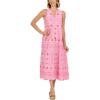 Mud Pie Women’s Burke Jacquard Midi Dress(Pink)