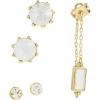 Mud Pie Women’s Dainty Earring Set, Coral, One Size