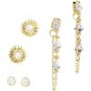 Mud Pie Women’s Dainty Earring Set, One Size(Cream)