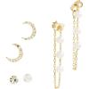 Mud Pie Women’s Dainty Earring Set, One Size(Lilac)