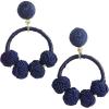 Mud Pie Women’s Dainty Earring Set, One Size(Navy)
