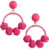 Mud Pie Women’s Dainty Earring Set, One Size(Pink)