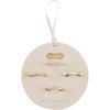 Mud Pie Women’s Layered Ring Set, Cream, One Size