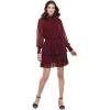 Mud Pie Women’s Long Sleeve Dress(Burgundy)