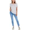 Mud Pie Womens Minah V-Neck Tee(Gray)