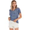 Mud Pie Womens Minah V-Neck Tee(Navy)