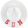 Mud Pie Women’s Patch Fedora(White)