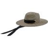 Mud Pie Women’s Striped Ribbon Hat(Black)